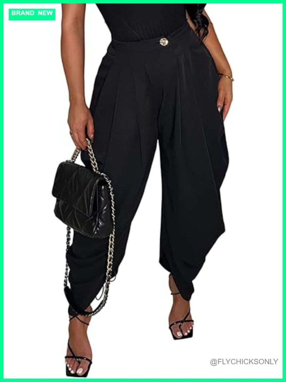 Pleated Dress Pants High Waisted Baggy Wide Leg Palazzo Slacks Work Trousers